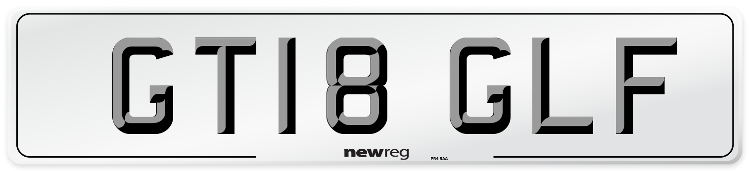 GT18 GLF Number Plate from New Reg